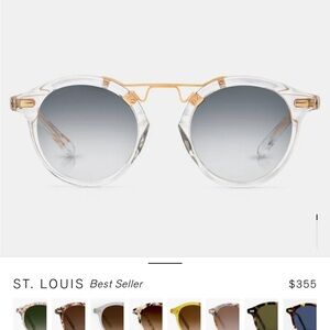 KREWE St. Louis Crystal 24K mirrored Sunglasses